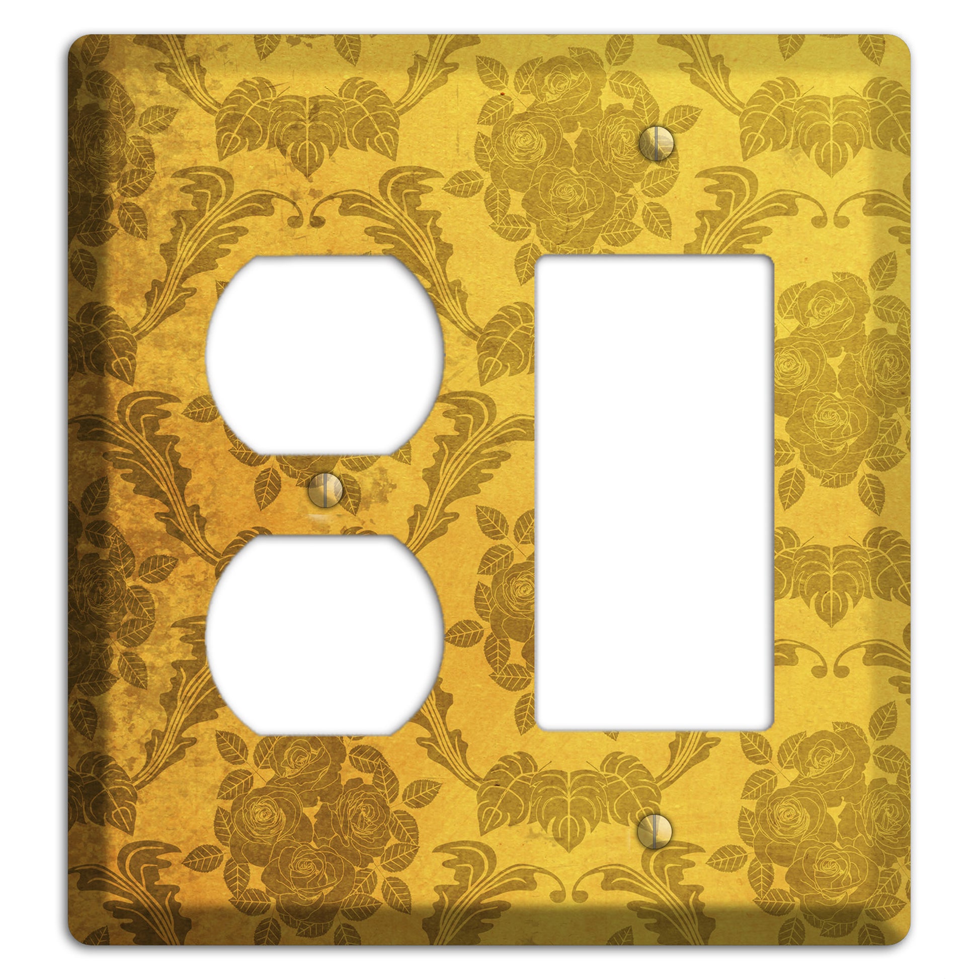 Tusock Vintage Rose Damask Duplex / Rocker Wallplate