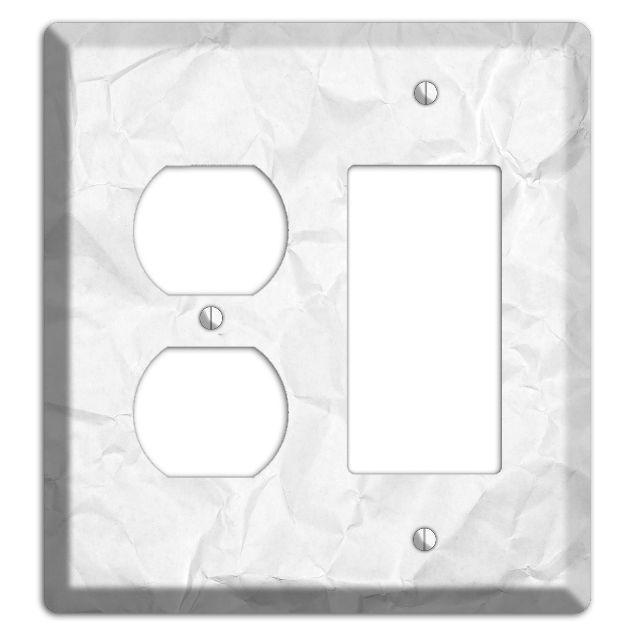 Concrete Crinkled Paper Duplex / Rocker Wallplate