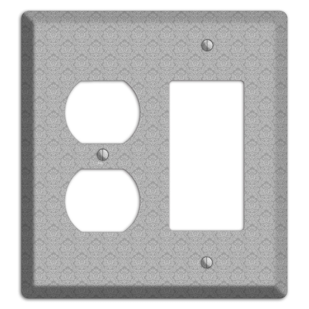 Light Grey Cartouche Duplex / Rocker Wallplate