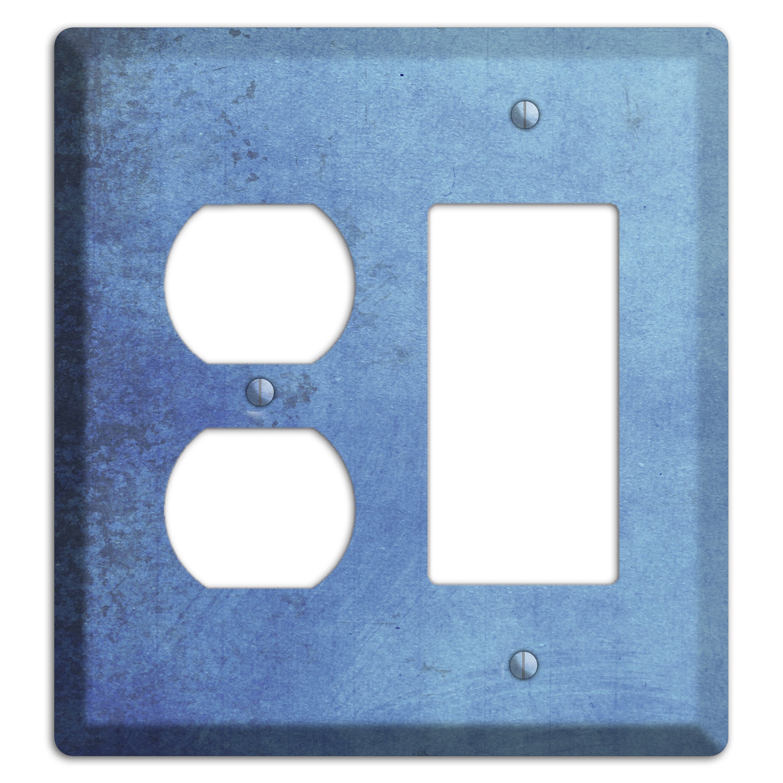 Polo Blue Vintage Grunge Duplex / Rocker Wallplate