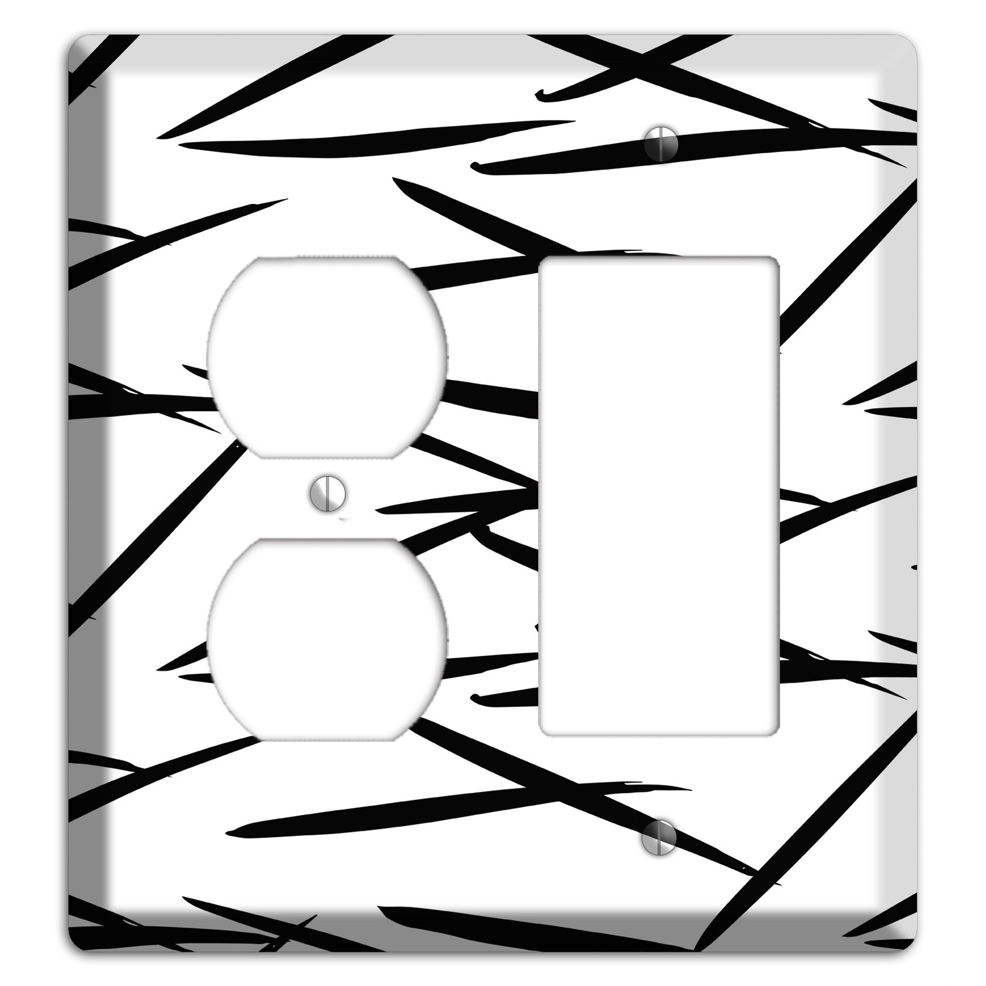 Ink Brushstrokes 3 Duplex / Rocker Wallplate