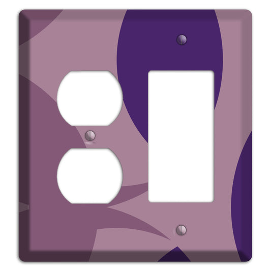 Purple Abstract Duplex / Rocker Wallplate