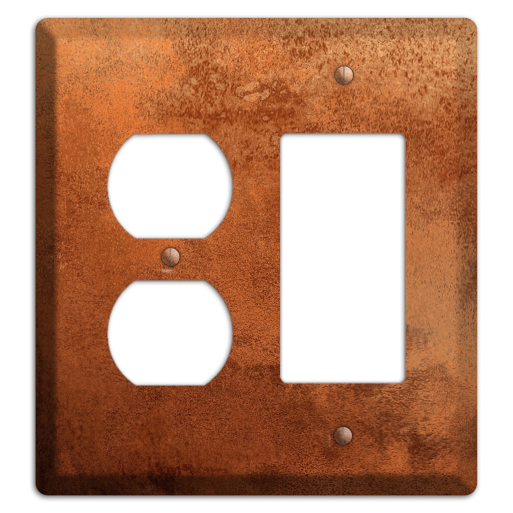 Antique Copper Duplex / Rocker Wallplate