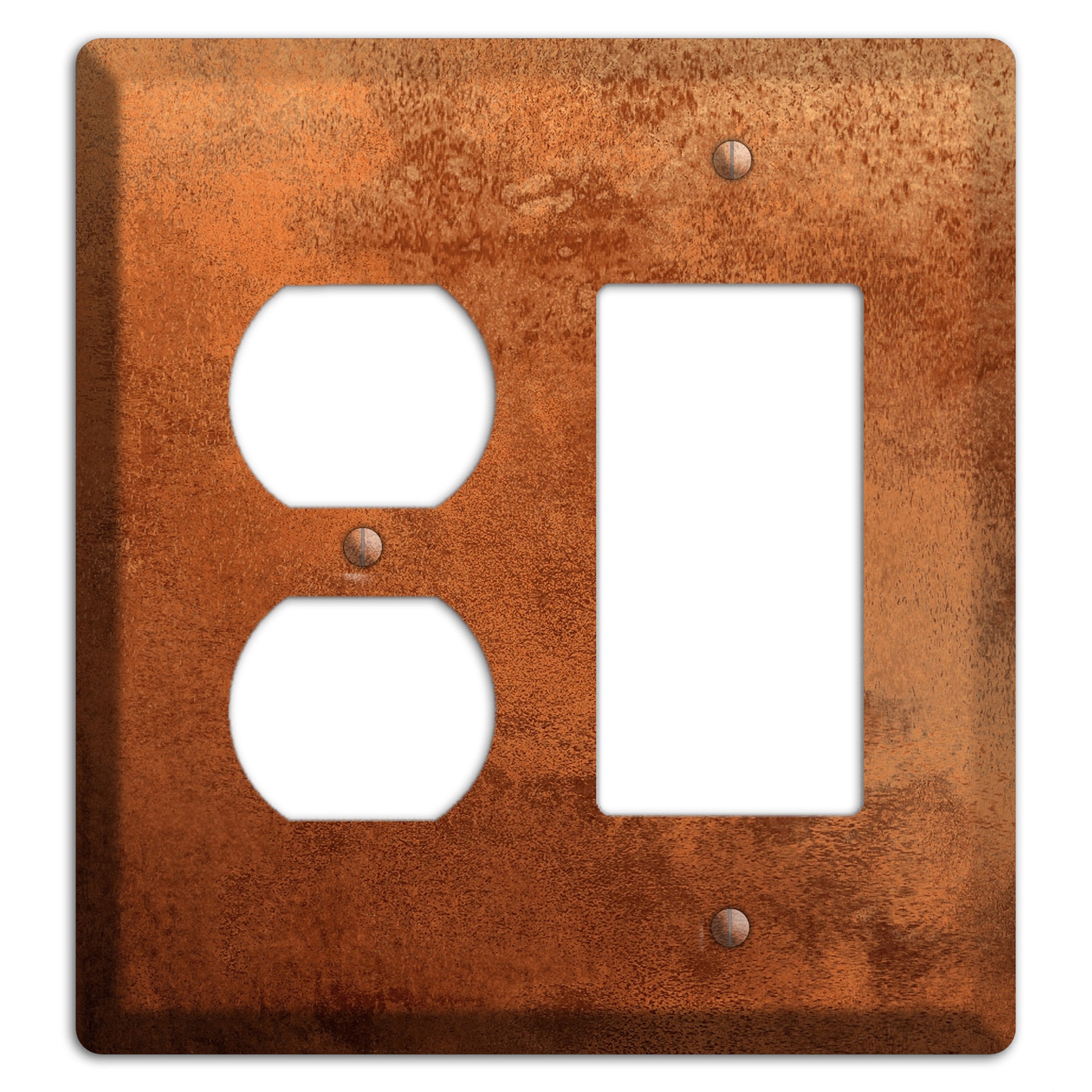 Antique Copper Duplex / Rocker Wallplate
