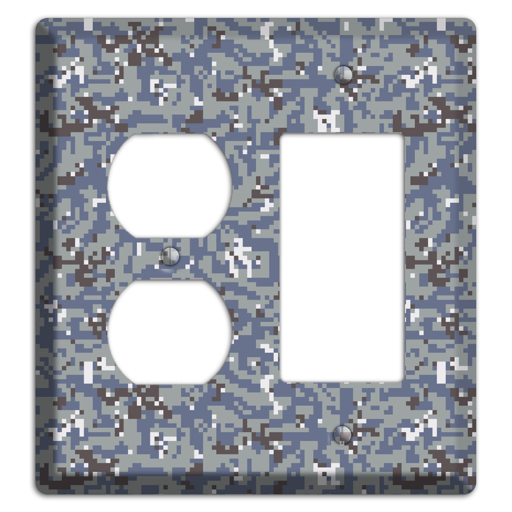 NWU Grey Dom Camo Duplex / Rocker Wallplate