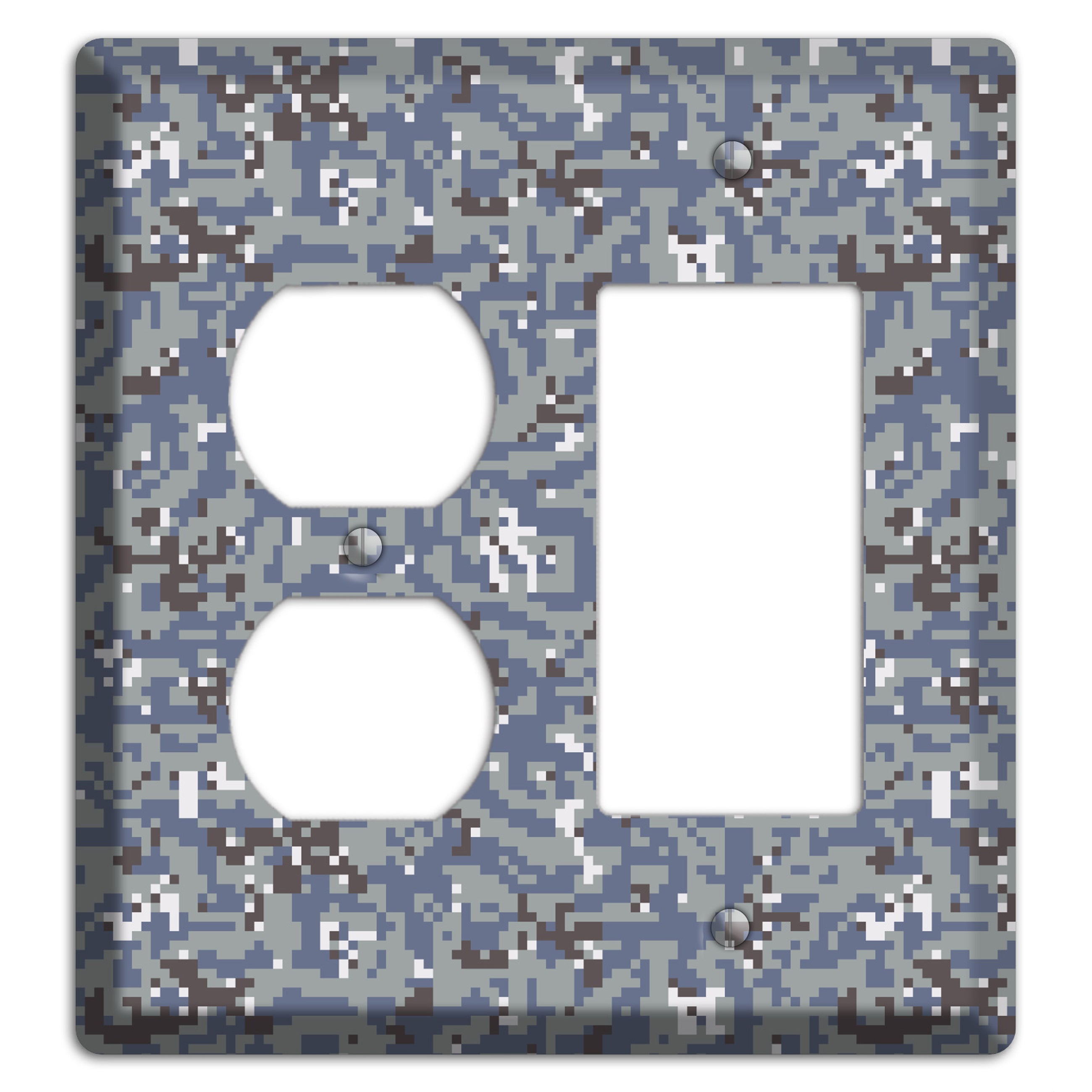 NWU Grey Dom Camo Duplex / Rocker Wallplate