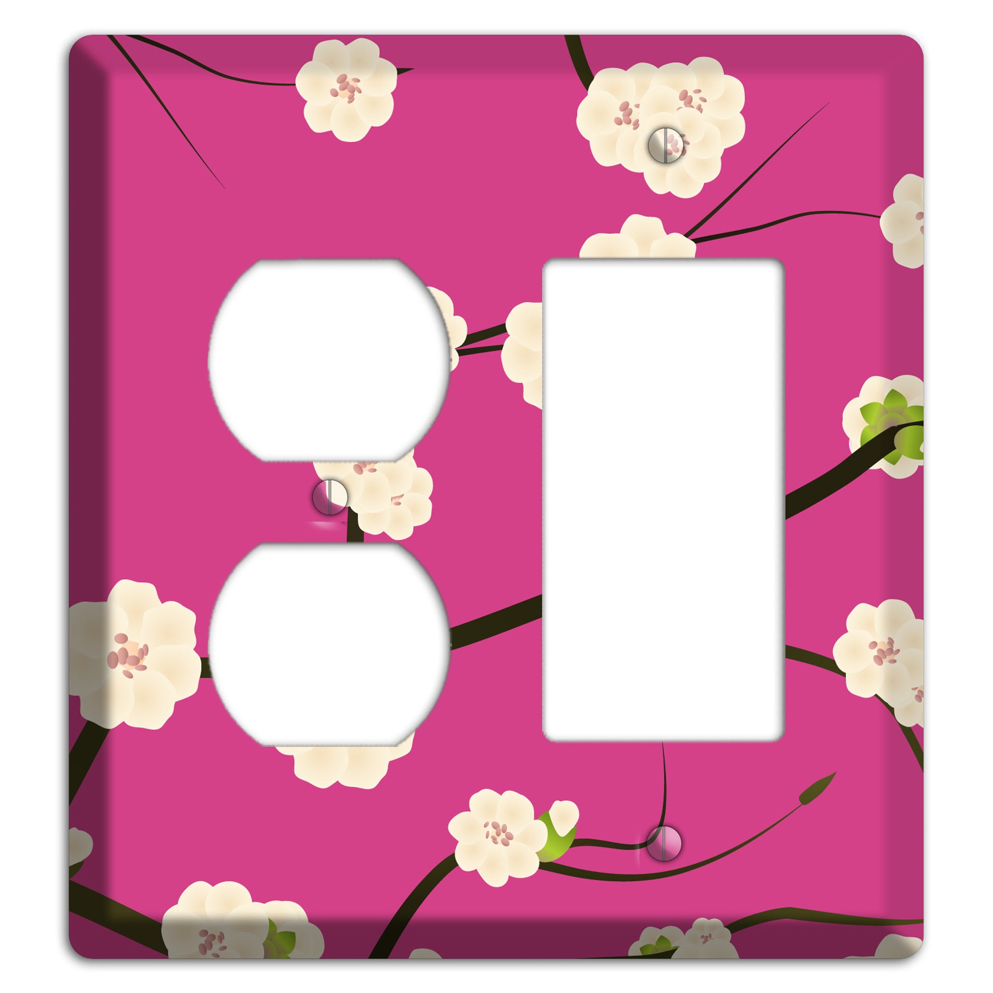 Pink Cherry Blossoms 2 Duplex / Rocker Wallplate
