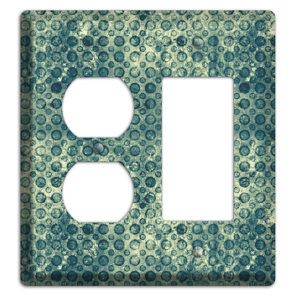 Green Circles Duplex / Rocker Wallplate