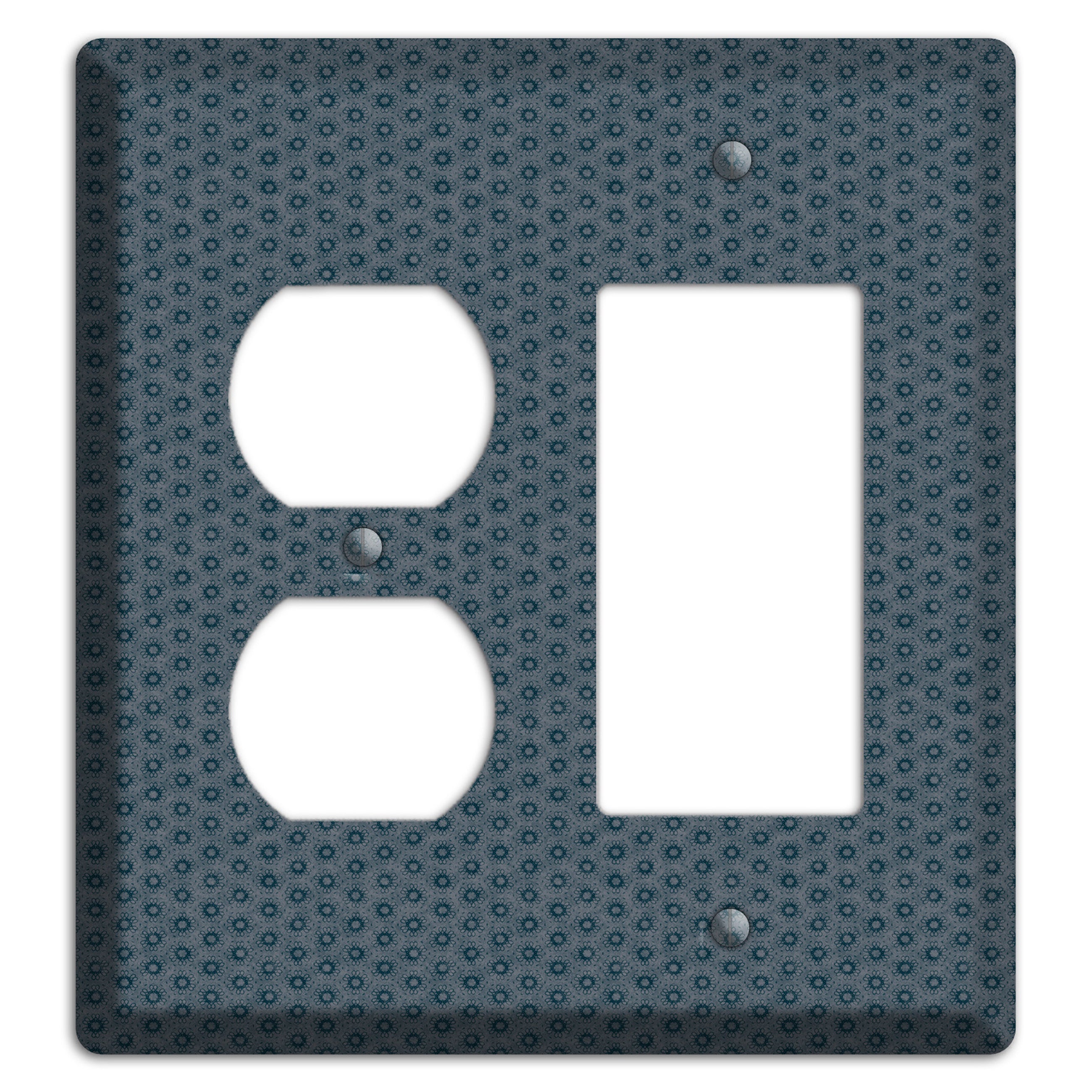 Blue Grey Foulard Duplex / Rocker Wallplate