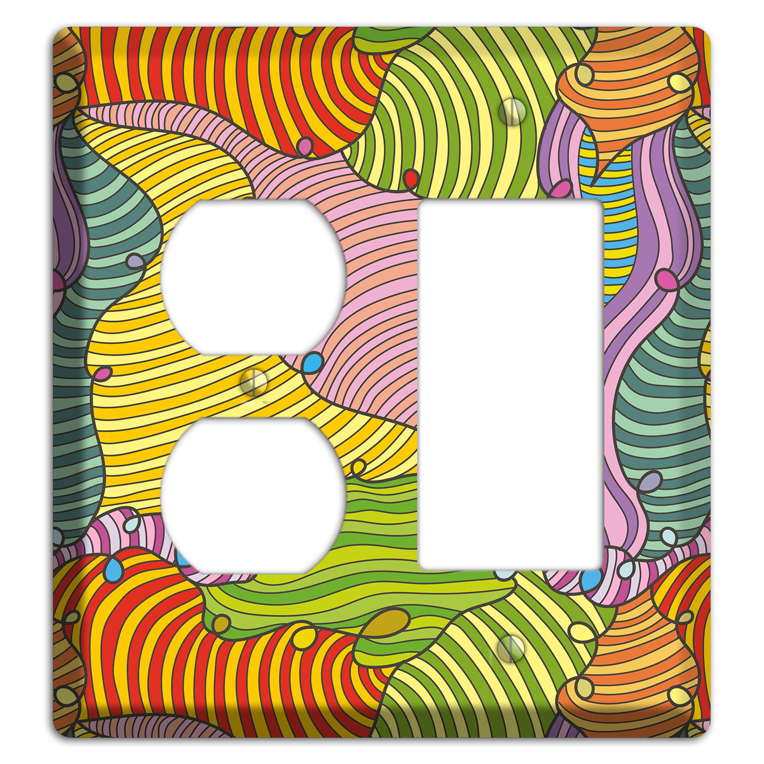 Retro Flourish 5 Duplex / Rocker Wallplate