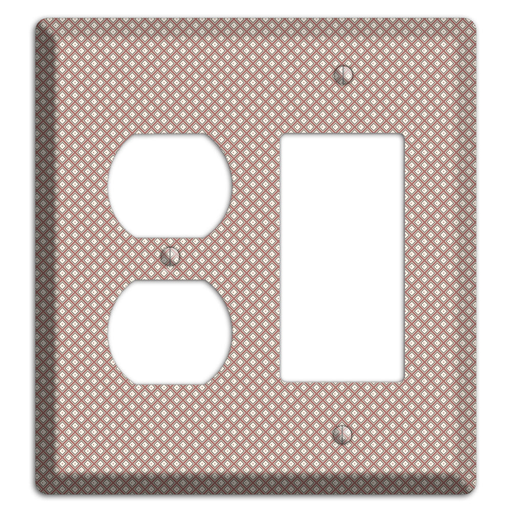 Light Brown and Beige Diamonds Duplex / Rocker Wallplate