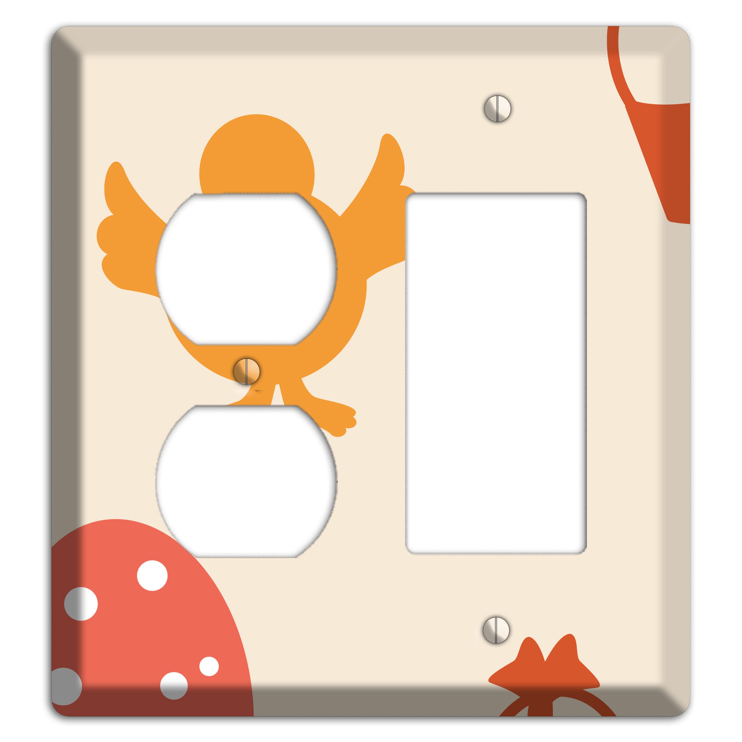 Yellow Chick Duplex / Rocker Wallplate