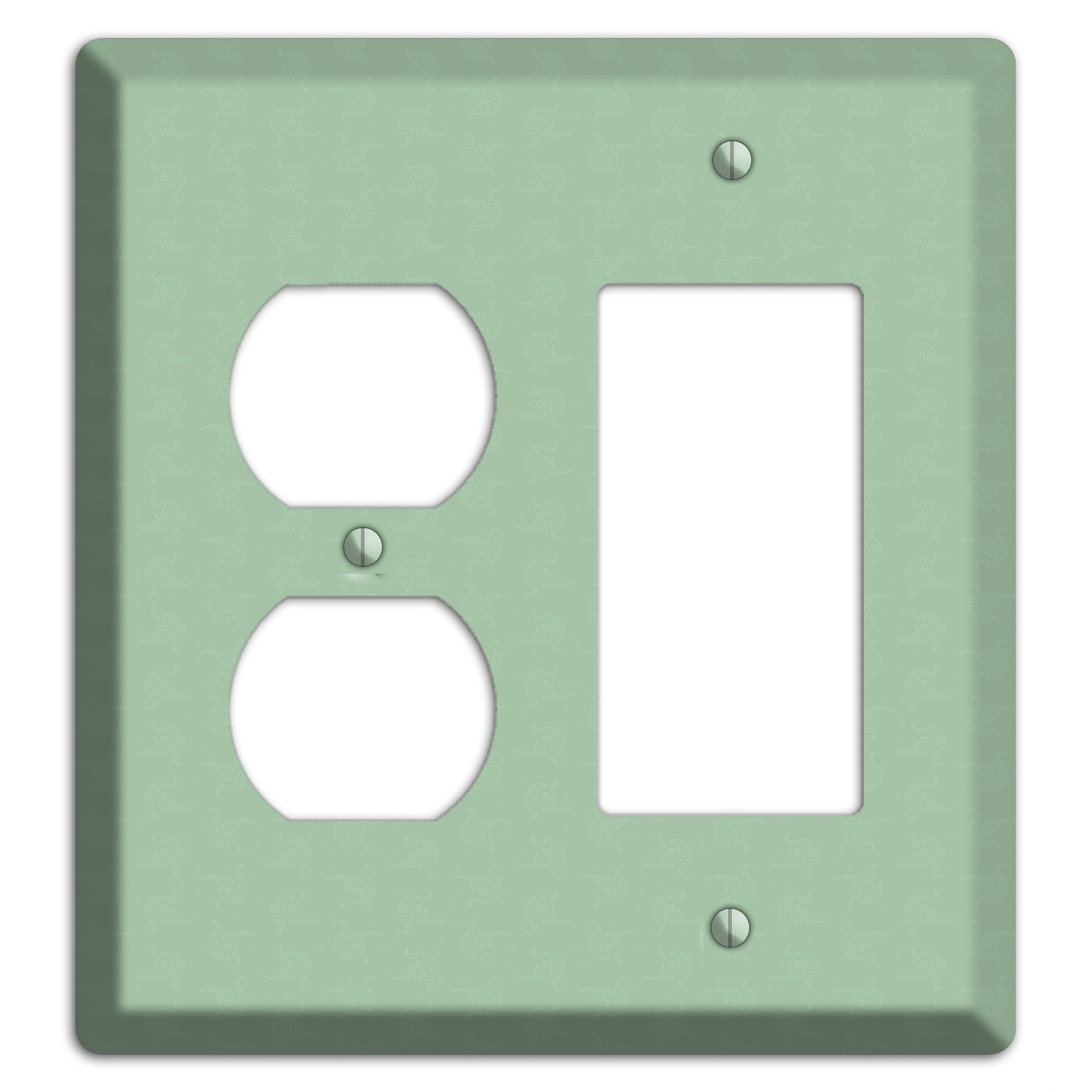 Sage Tiny Cartouche Duplex / Rocker Wallplate