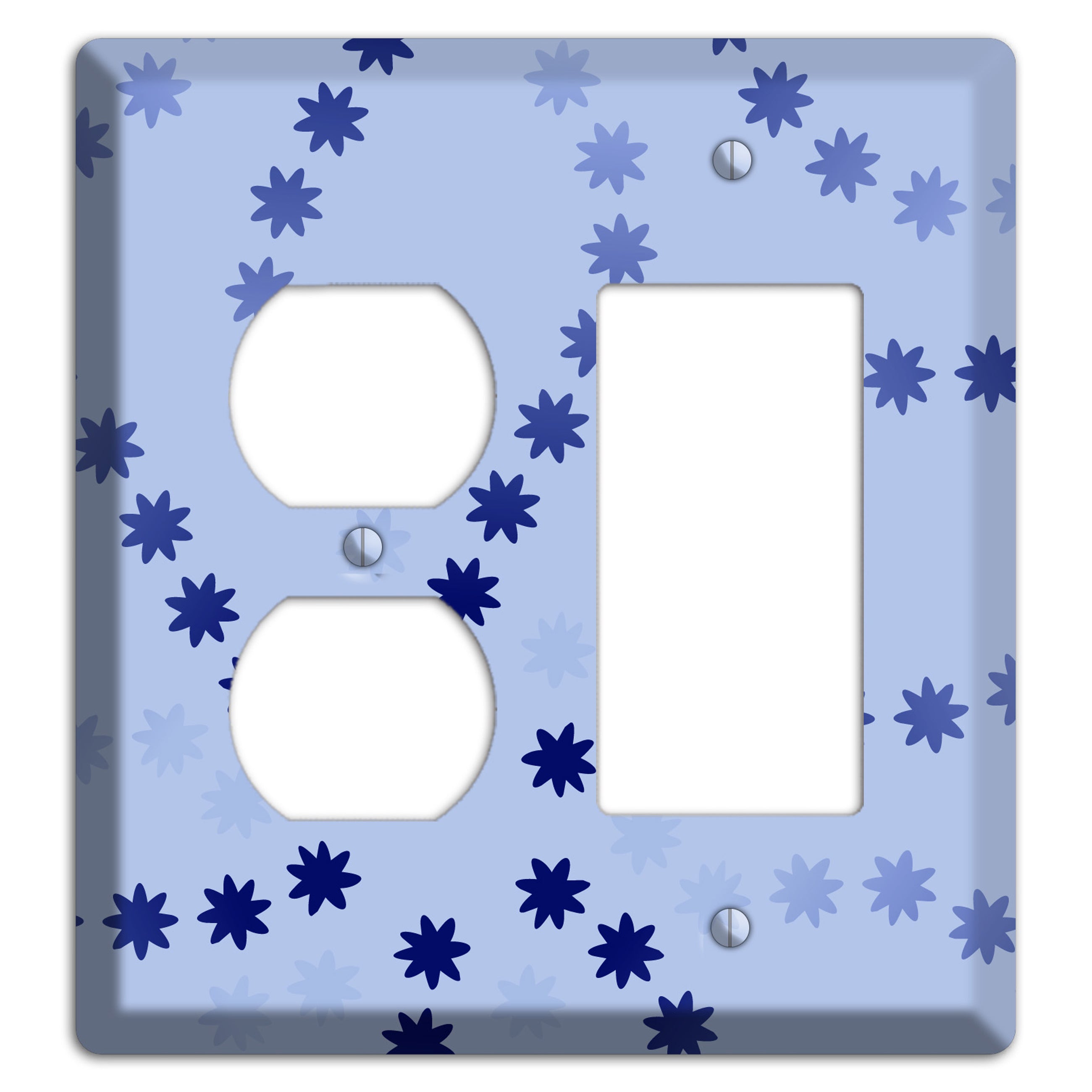 Periwinkle with Blue Constellation Duplex / Rocker Wallplate