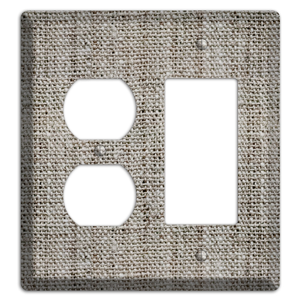 Zorba Burlap Duplex / Rocker Wallplate