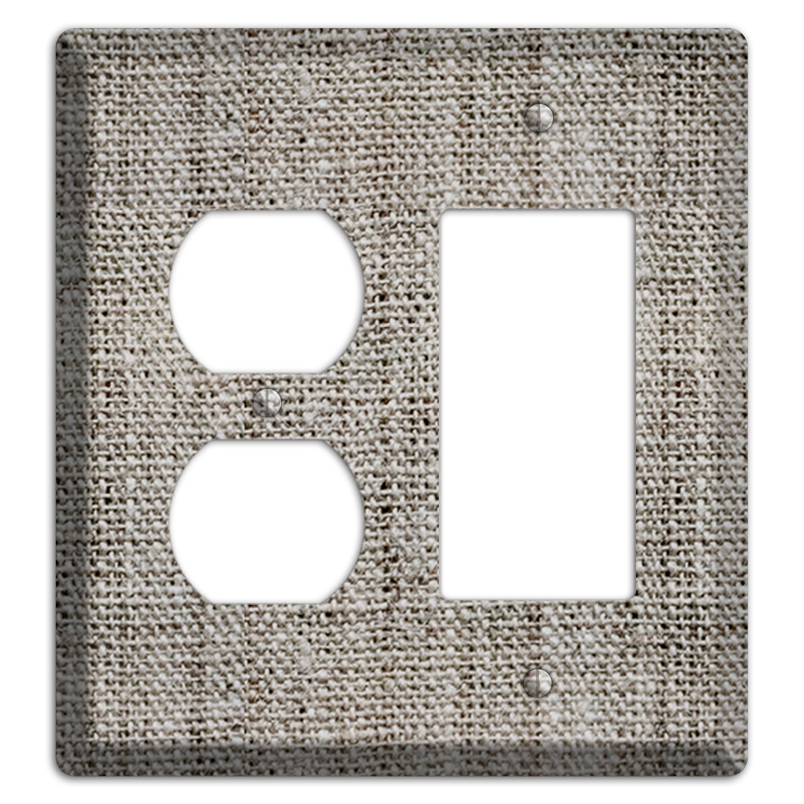 Zorba Burlap Duplex / Rocker Wallplate