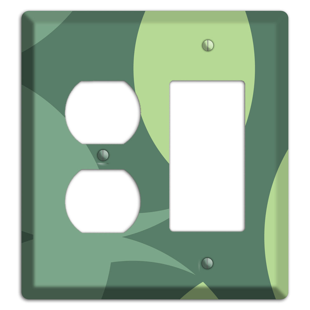 Green Abstract Duplex / Rocker Wallplate