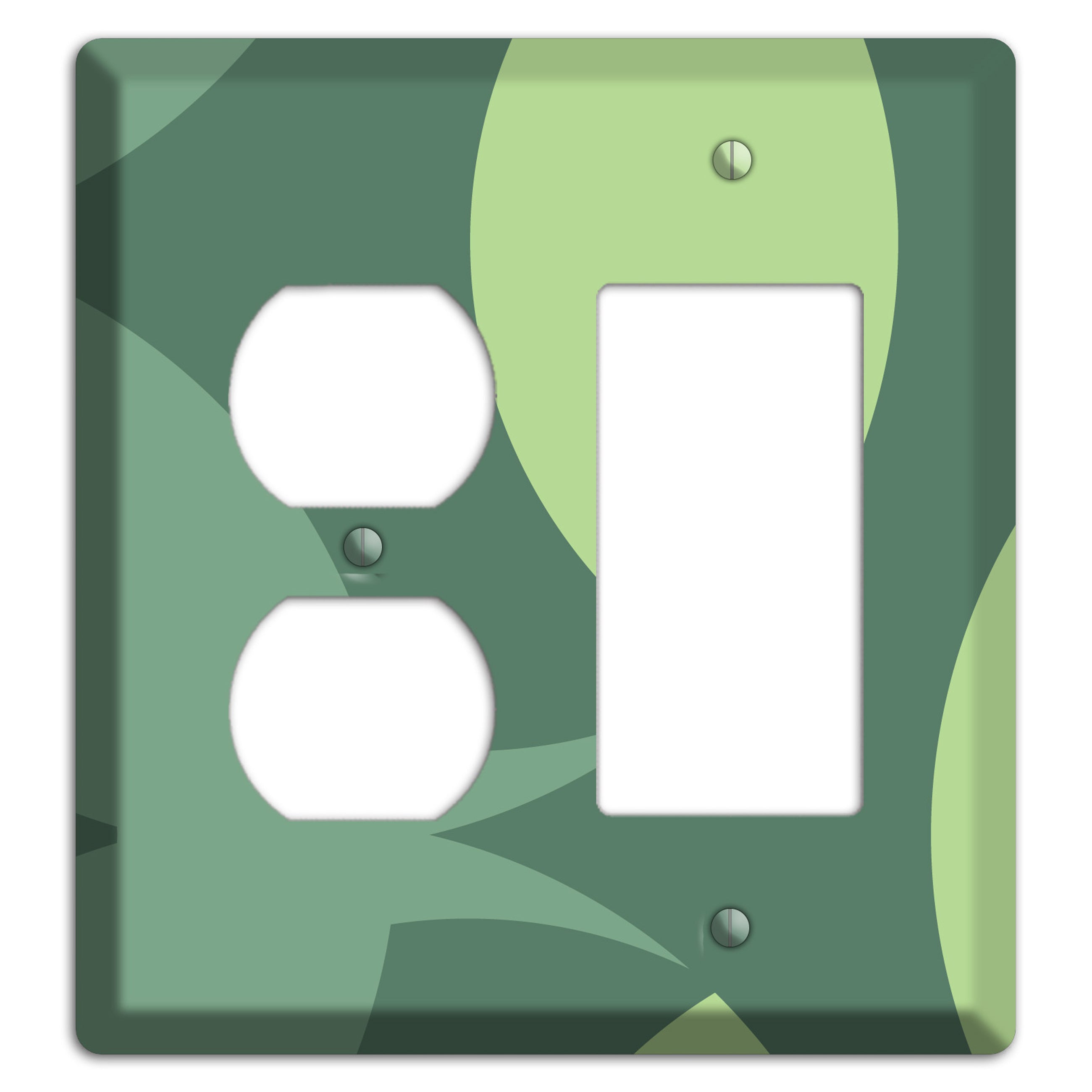 Green Abstract Duplex / Rocker Wallplate
