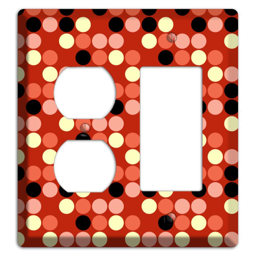 Multi Color Red Dots Duplex / Rocker Wallplate