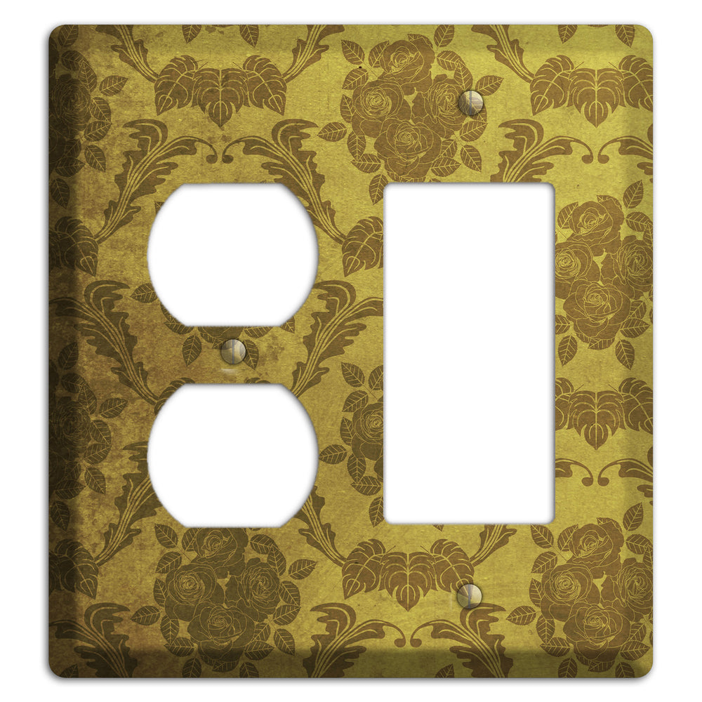 Pesto Vintage Rose Damask Duplex / Rocker Wallplate