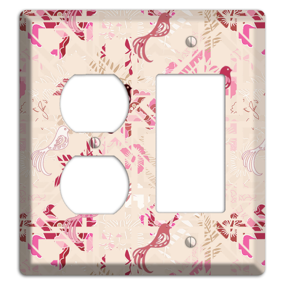 Floral Songbirds Duplex / Rocker Wallplate