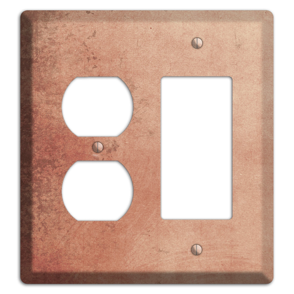 Tan Vintage Grunge Duplex / Rocker Wallplate