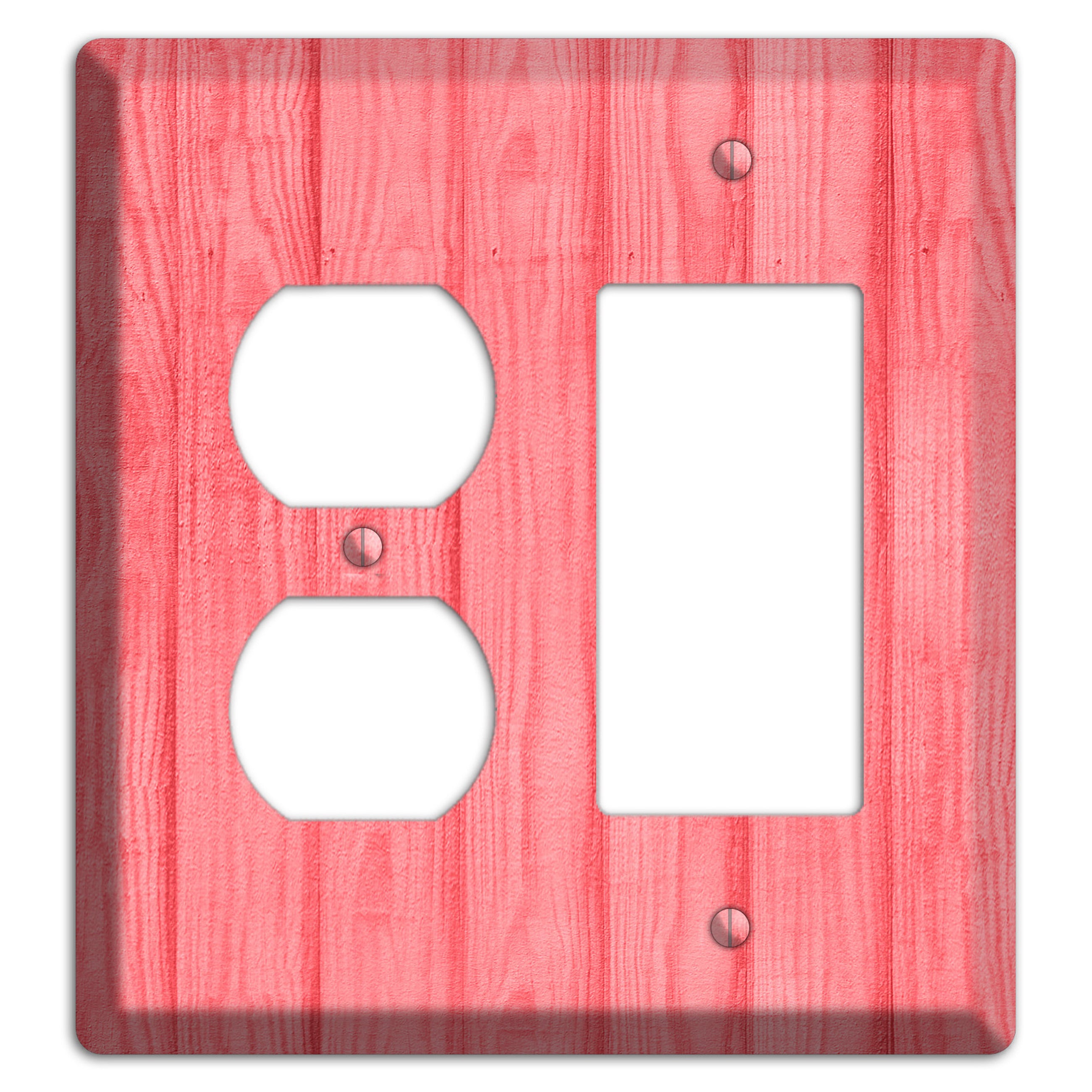 Geraldine Soft Coral Duplex / Rocker Wallplate