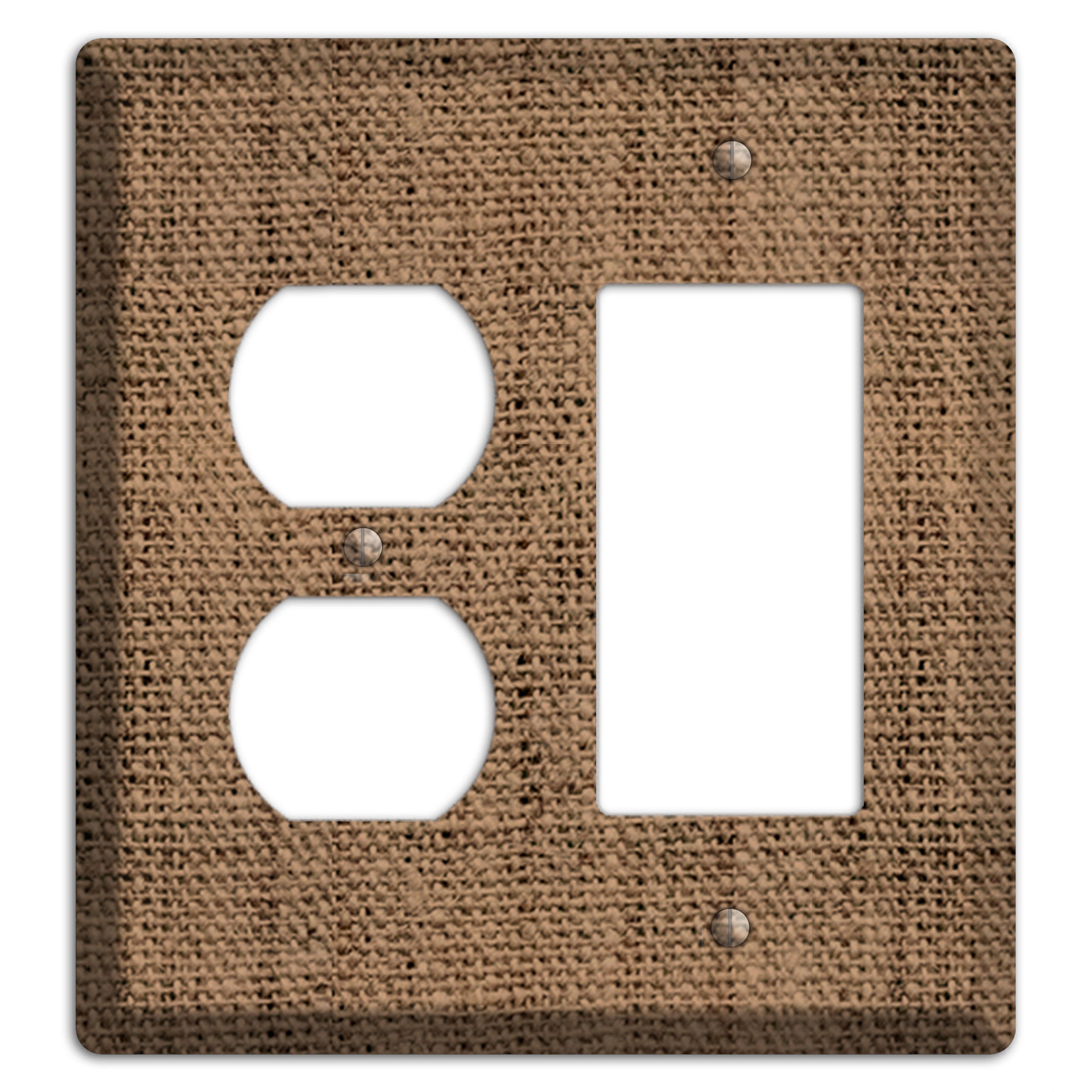 Beaver Burlap Duplex / Rocker Wallplate