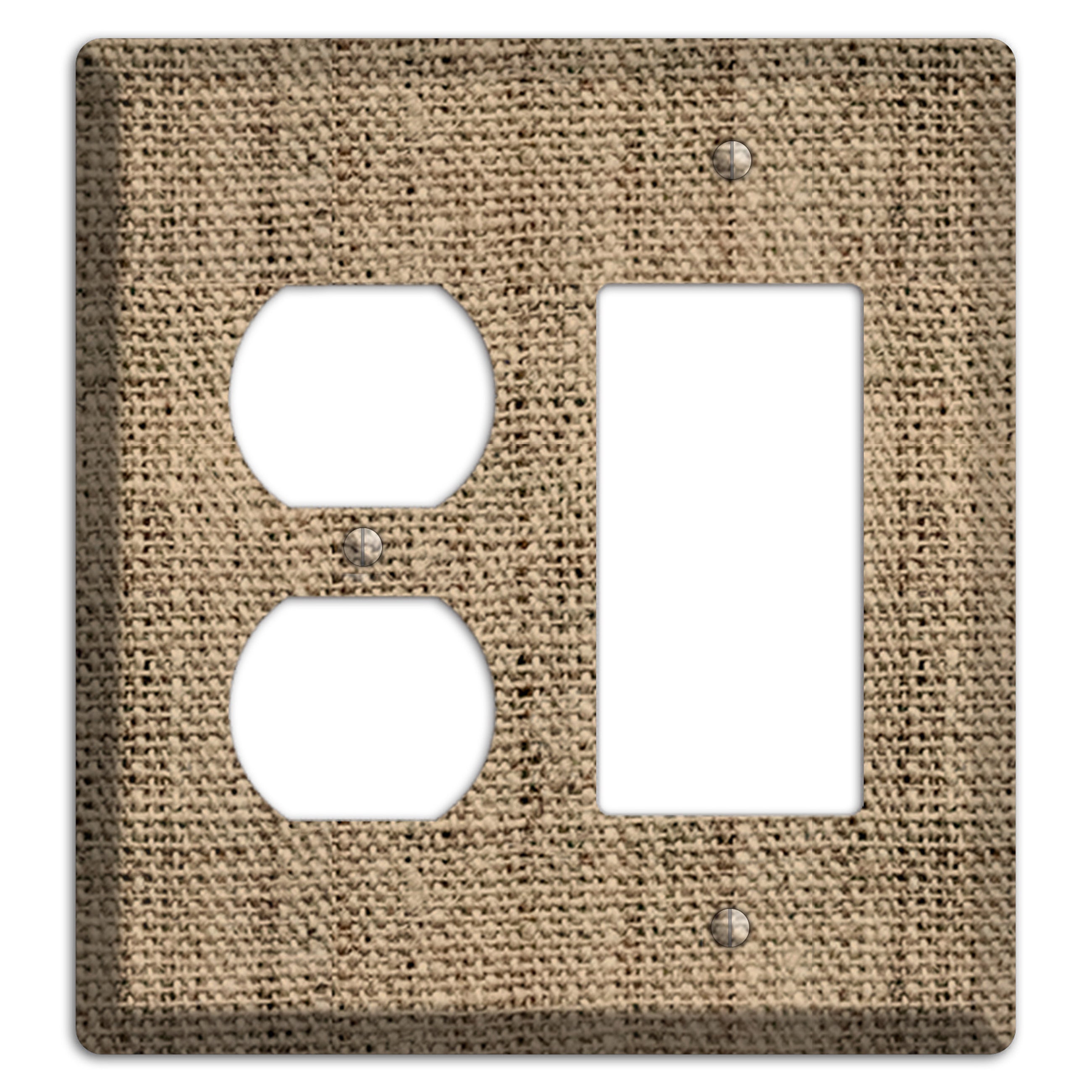 Donkey Brown Burlap Duplex / Rocker Wallplate