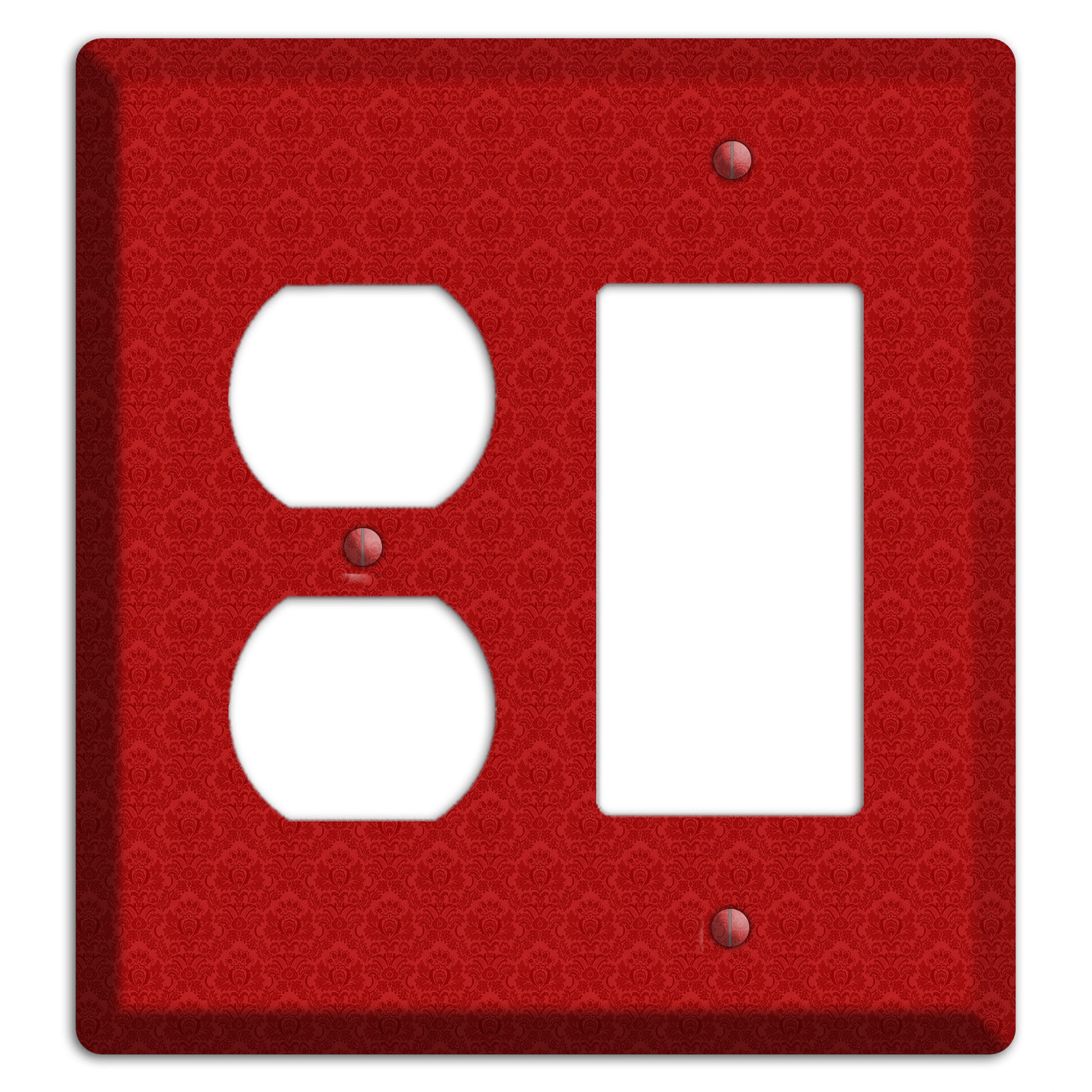 Red Cartouche Duplex / Rocker Wallplate
