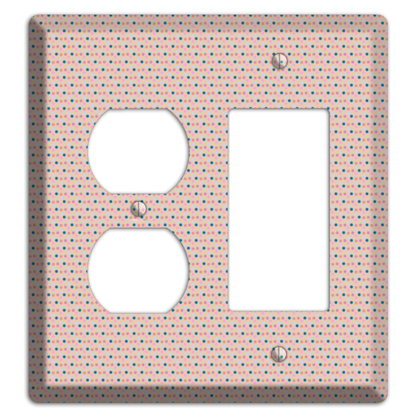 Multi Dusty Pink Tiny Dots Duplex / Rocker Wallplate