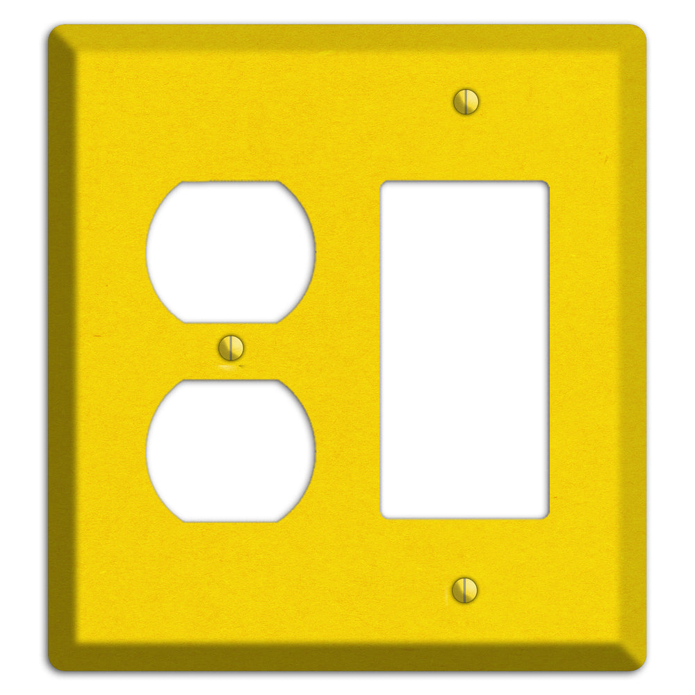 Tangerine Yellow Kraft Duplex / Rocker Wallplate