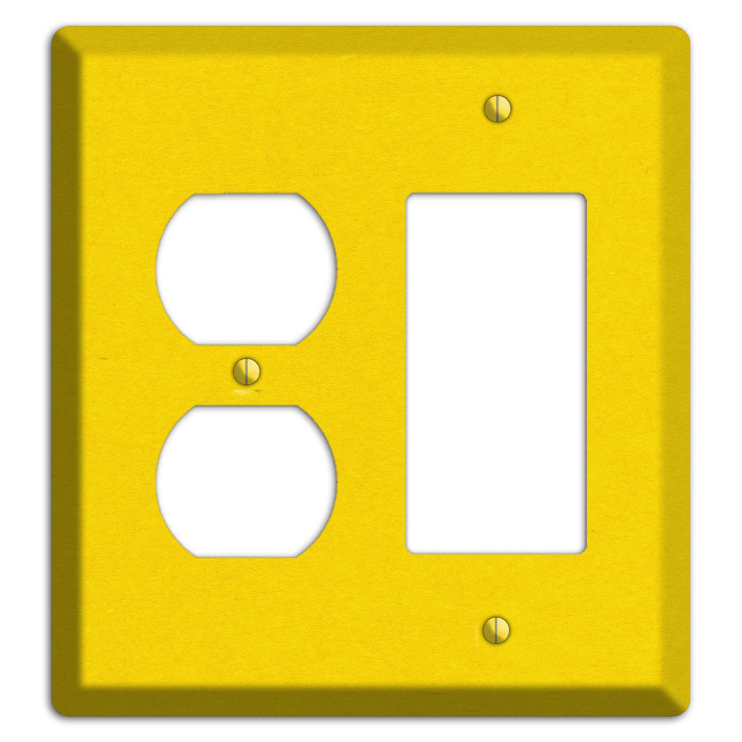 Tangerine Yellow Kraft Duplex / Rocker Wallplate