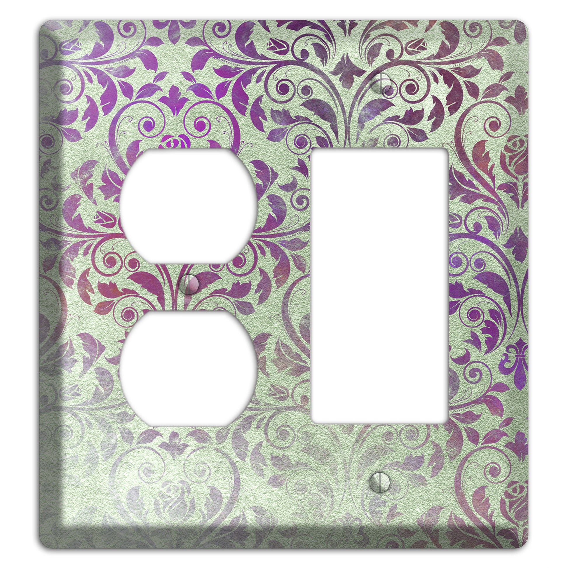 Venus Whimsical Damask Duplex / Rocker Wallplate