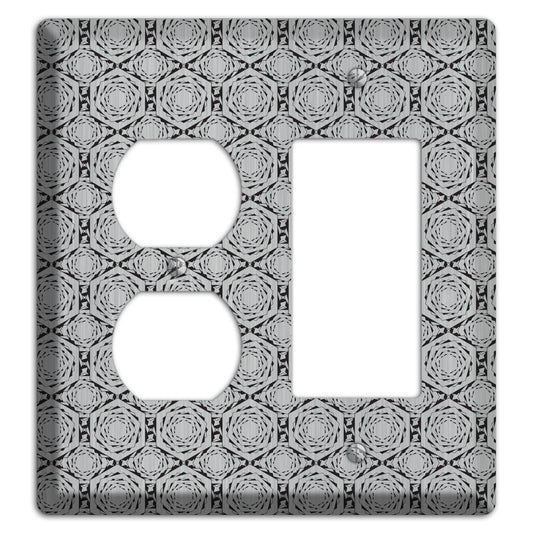Overly Hexagon Rotation  Stainless Duplex / Rocker Wallplate