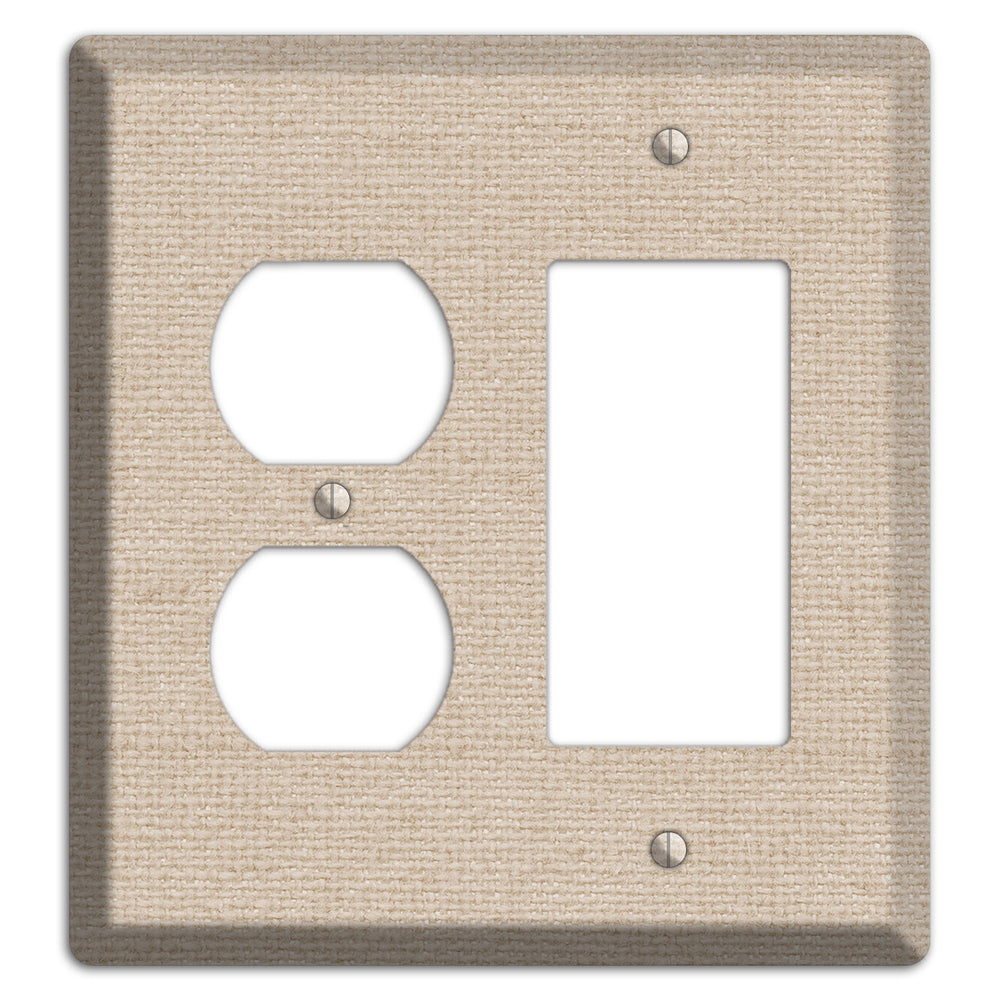Vanilla Neutral Texture Duplex / Rocker Wallplate