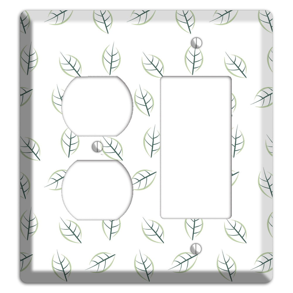 Leaves Style DD Duplex / Rocker Wallplate