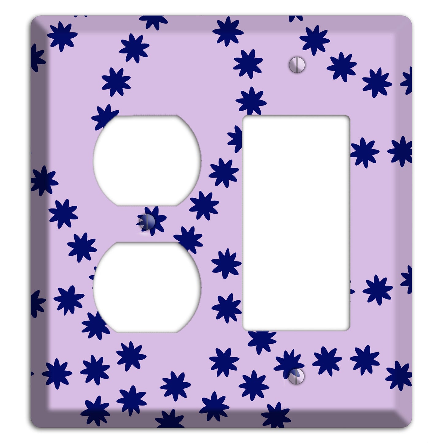 Lavender with Purple Constellation Duplex / Rocker Wallplate