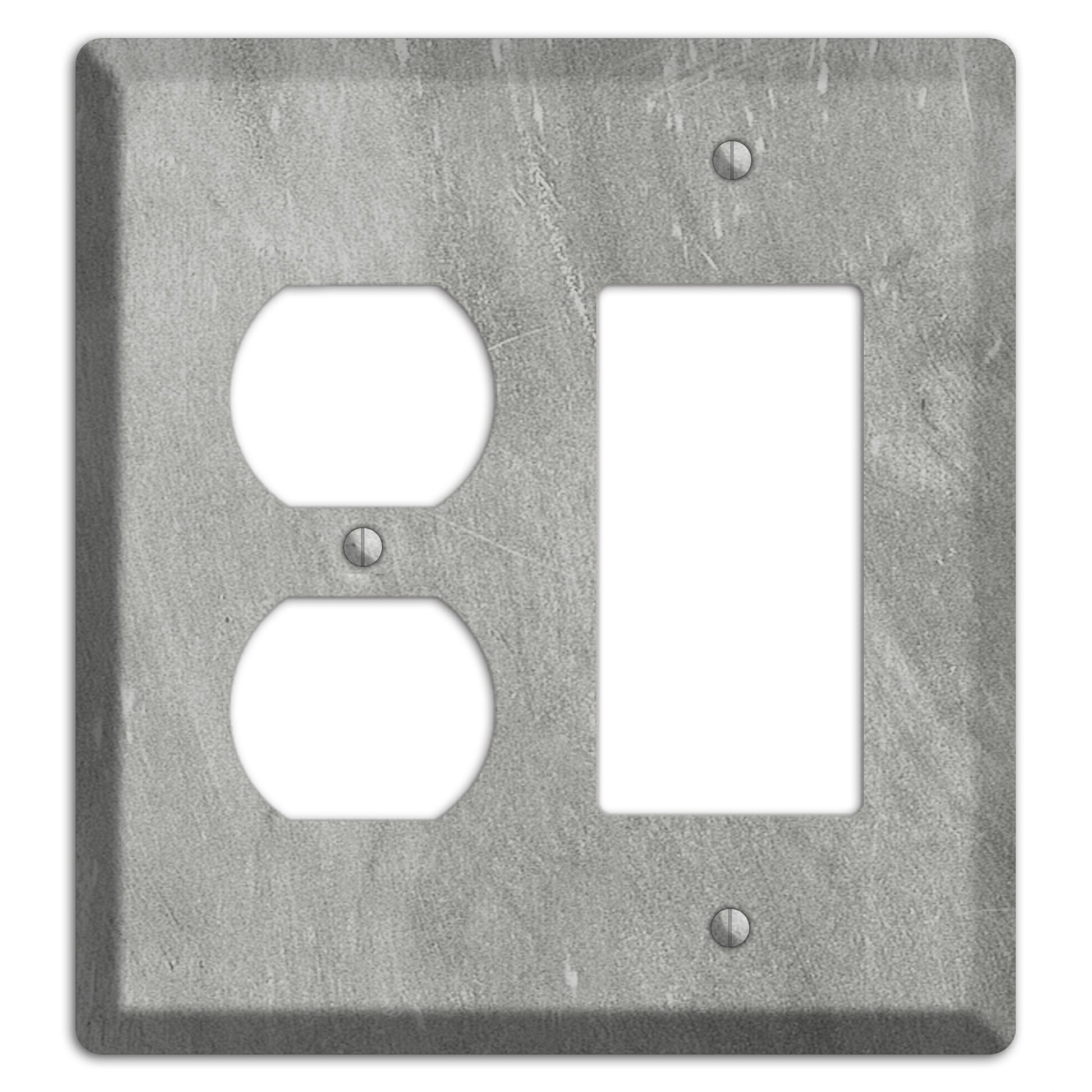Chalk Grey Duplex / Rocker Wallplate