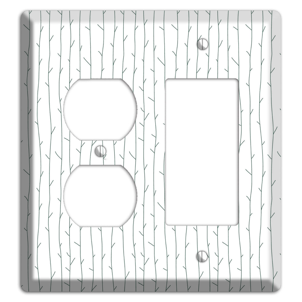 Leaves Style D Duplex / Rocker Wallplate