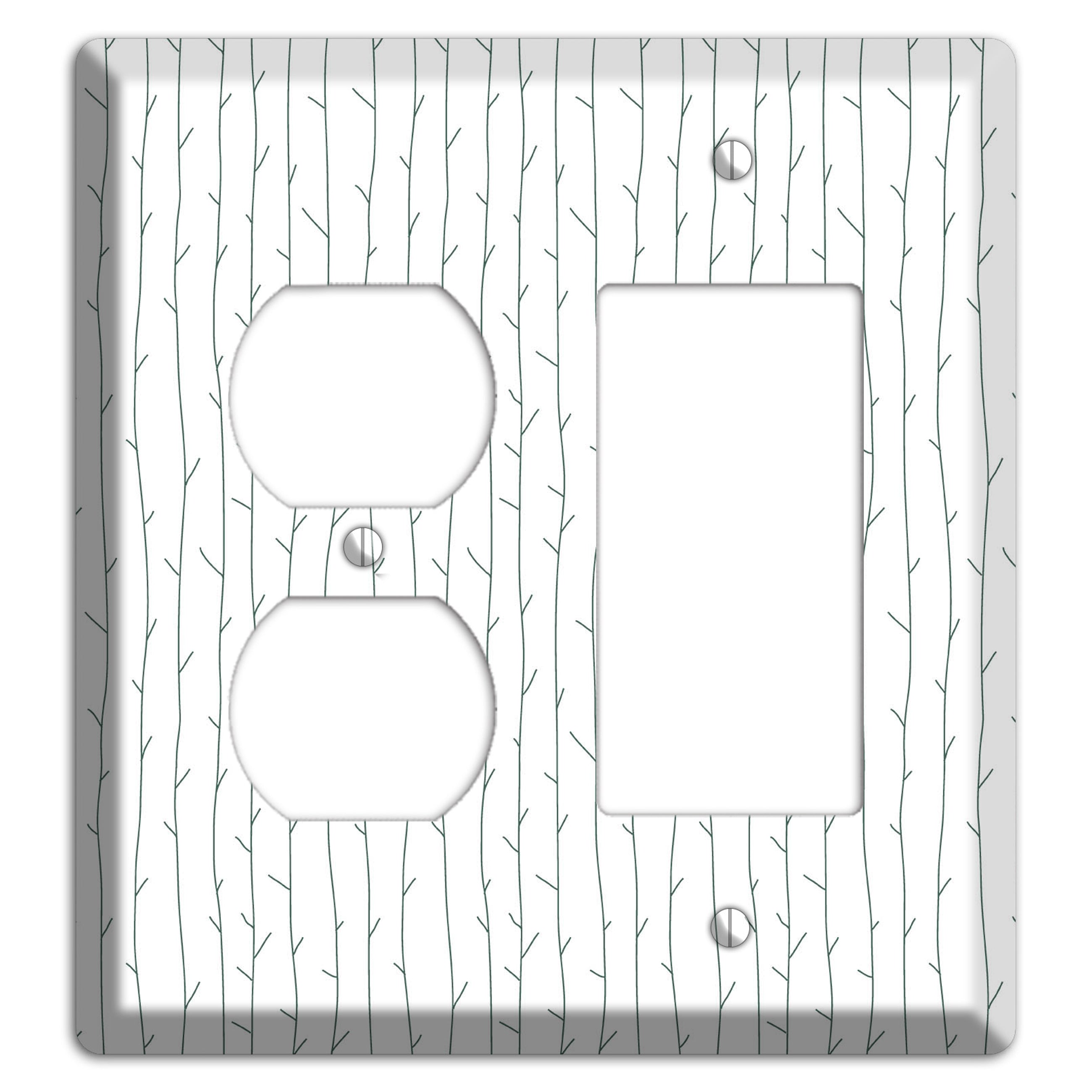 Leaves Style D Duplex / Rocker Wallplate