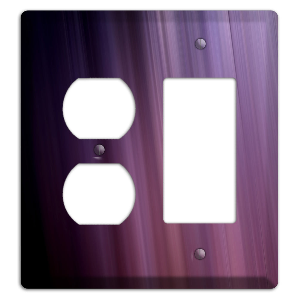 Eggplant Ray of Light Duplex / Rocker Wallplate