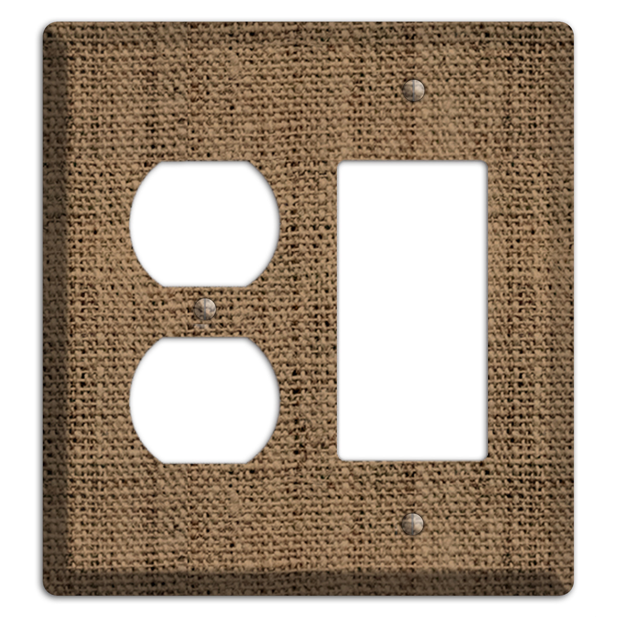 Shadow Burlap Duplex / Rocker Wallplate