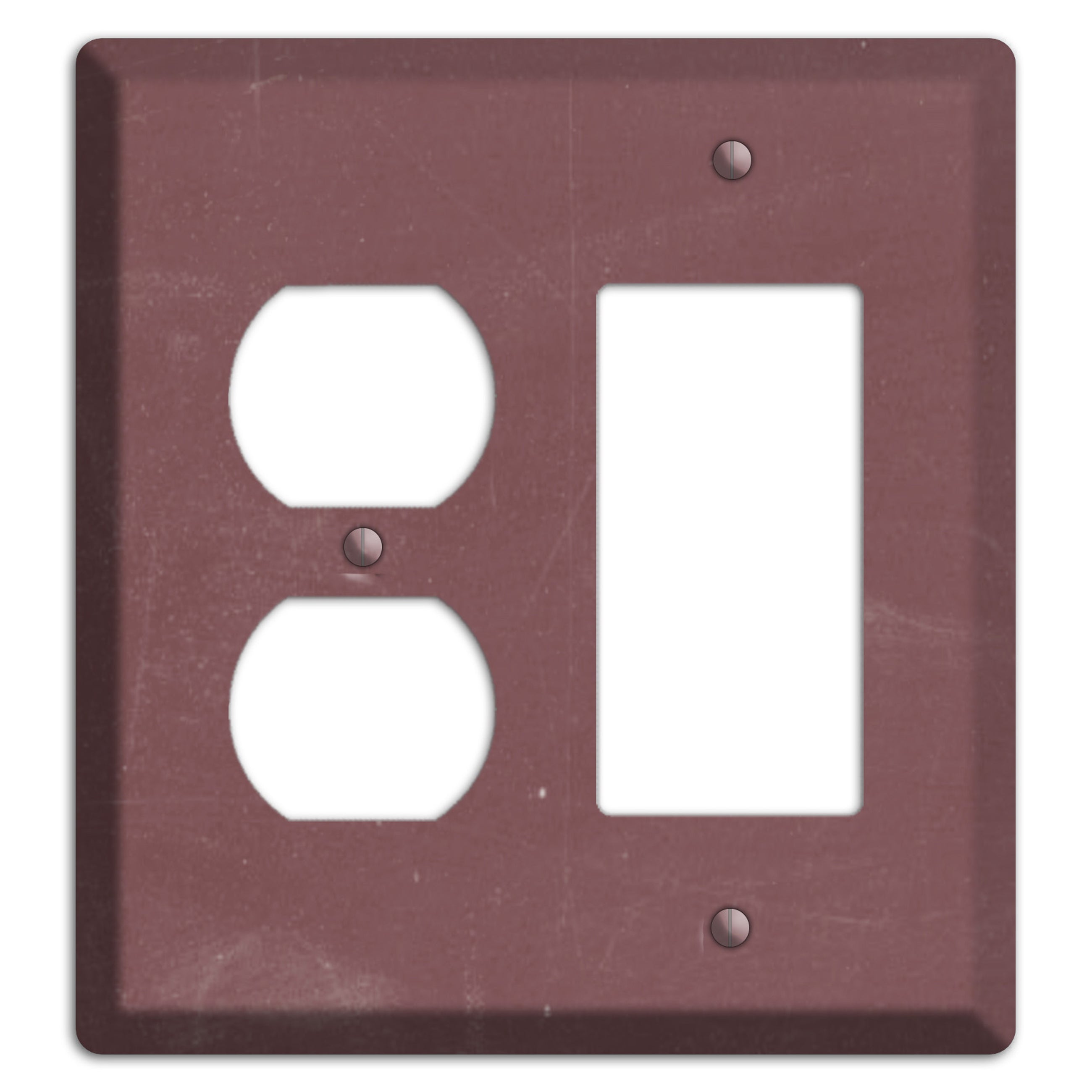 Chalk Dark Maroon Duplex / Rocker Wallplate