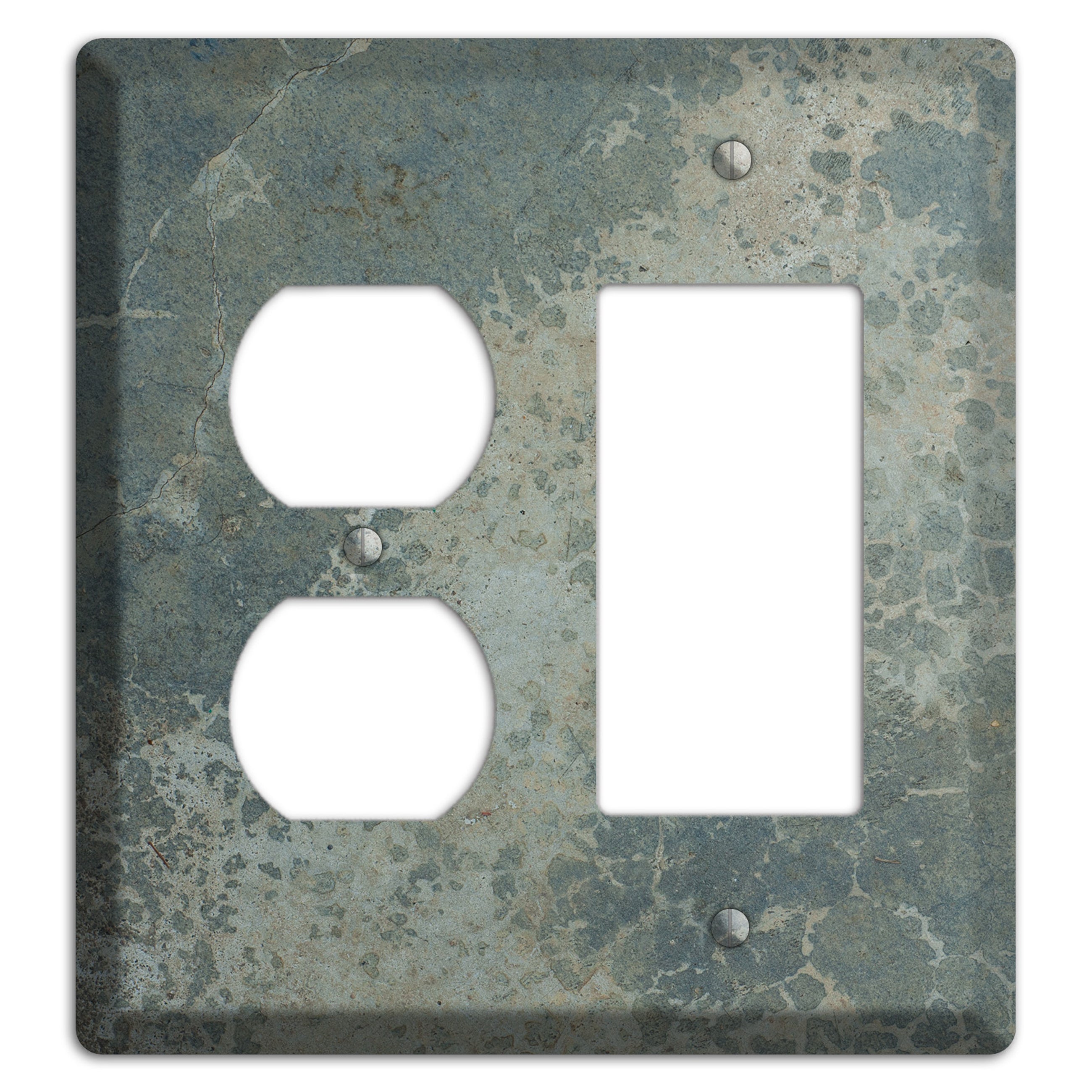 Old Concrete 9 Duplex / Rocker Wallplate