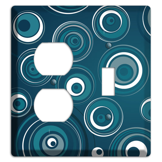 Blue Circles Duplex / Toggle Wallplate