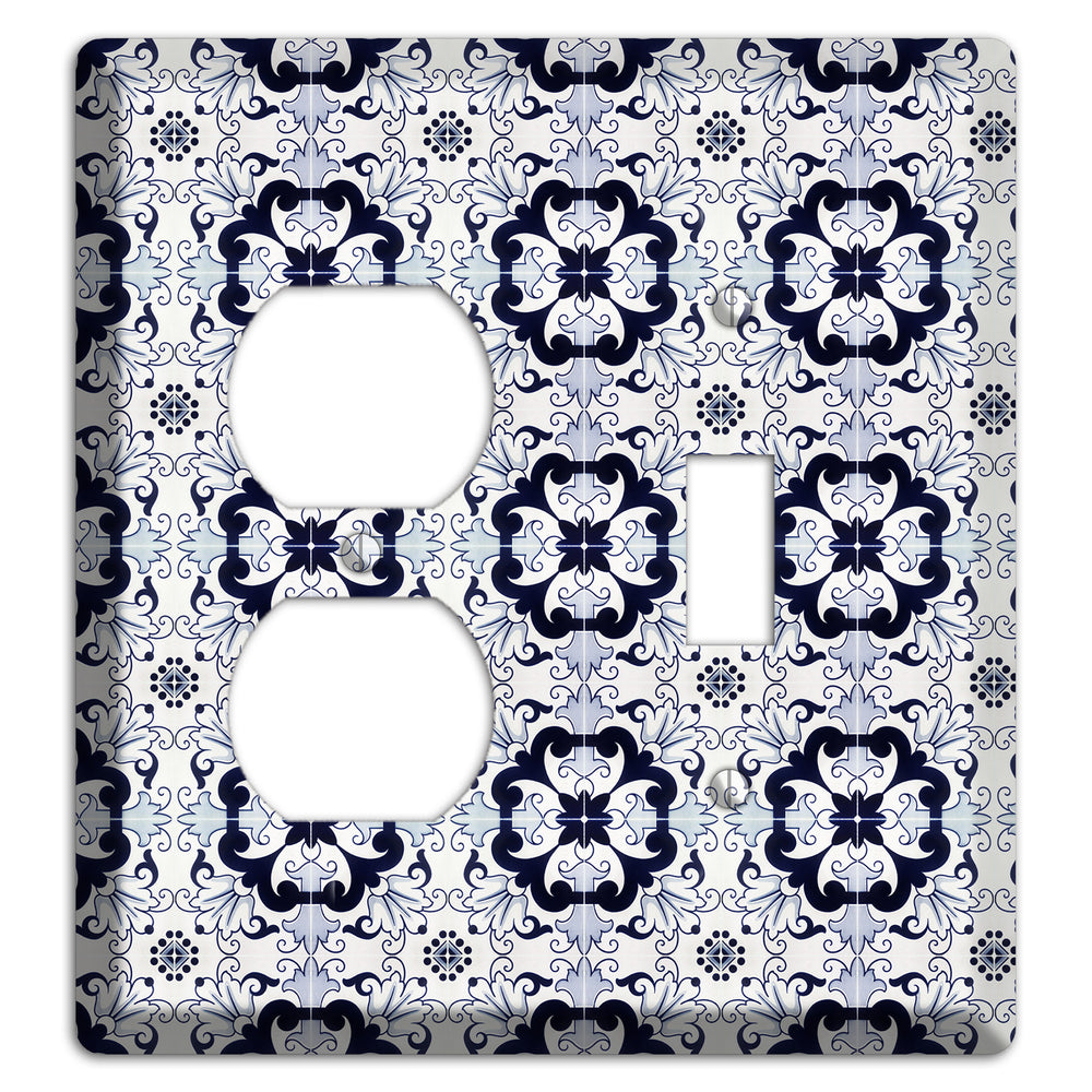 Tavira Tiles 7 Duplex / Toggle Wallplate