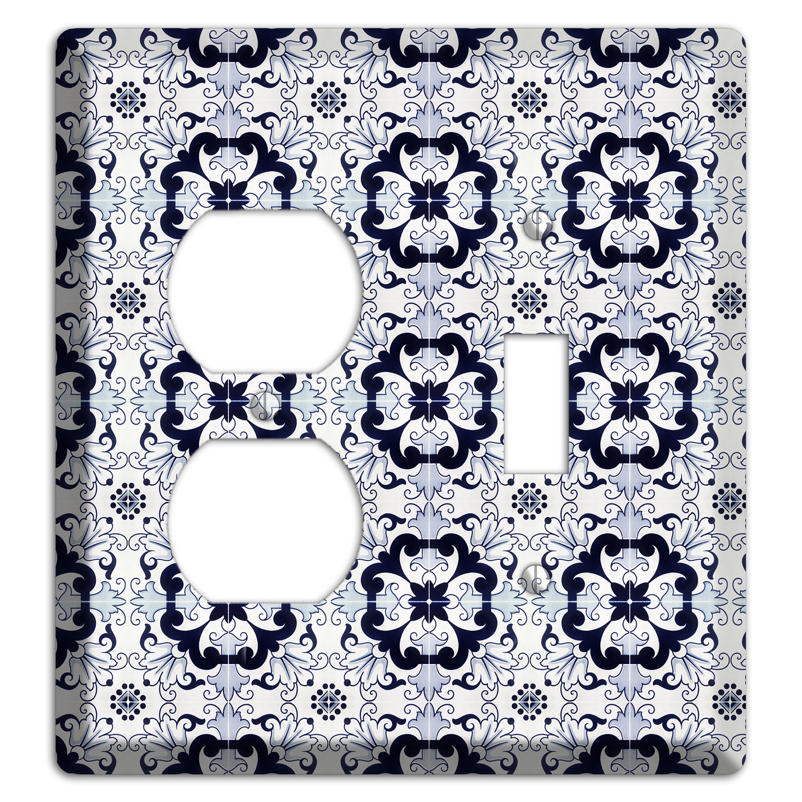 Tavira Tiles 7 Duplex / Toggle Wallplate