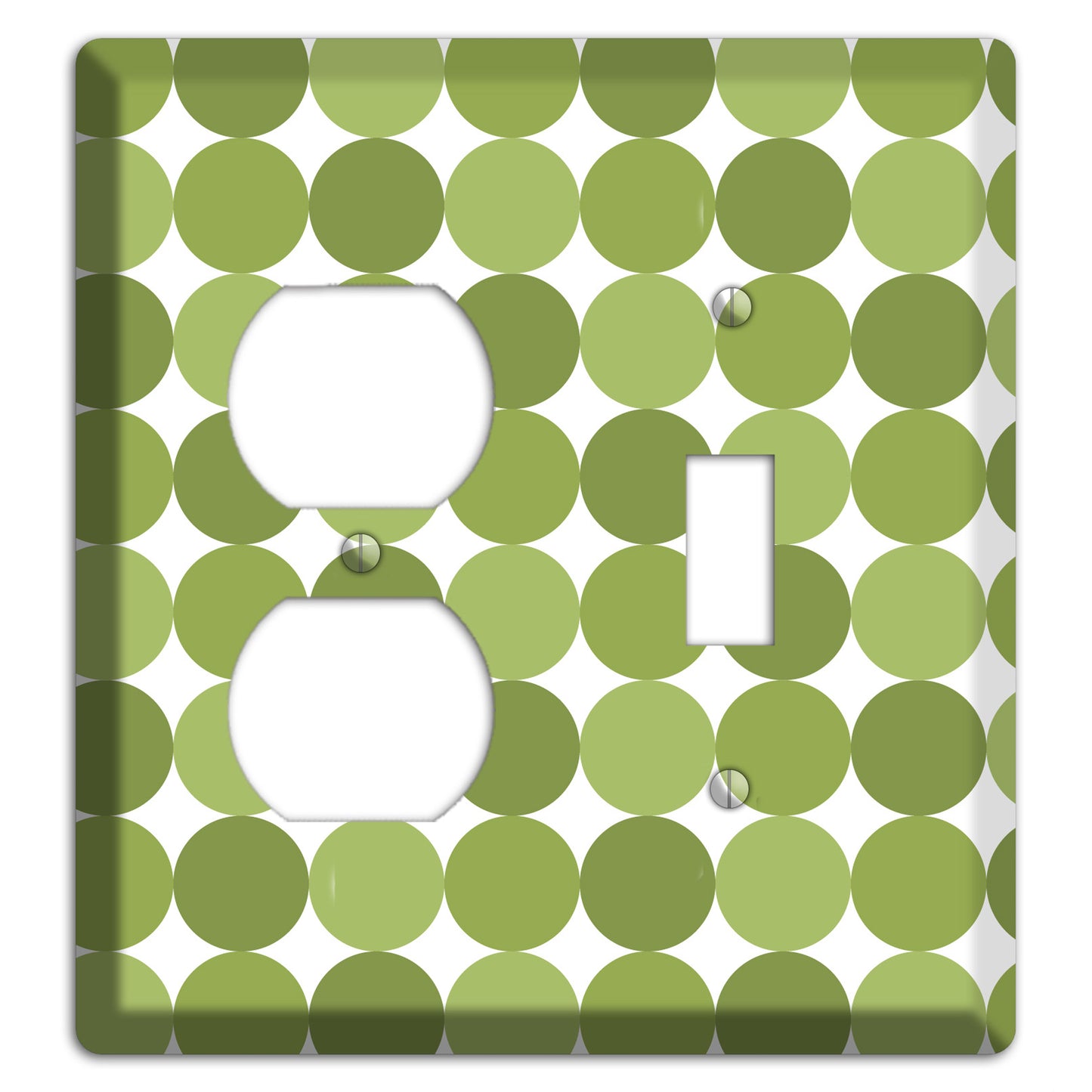 Multi Olive Tiled Dots Duplex / Toggle Wallplate