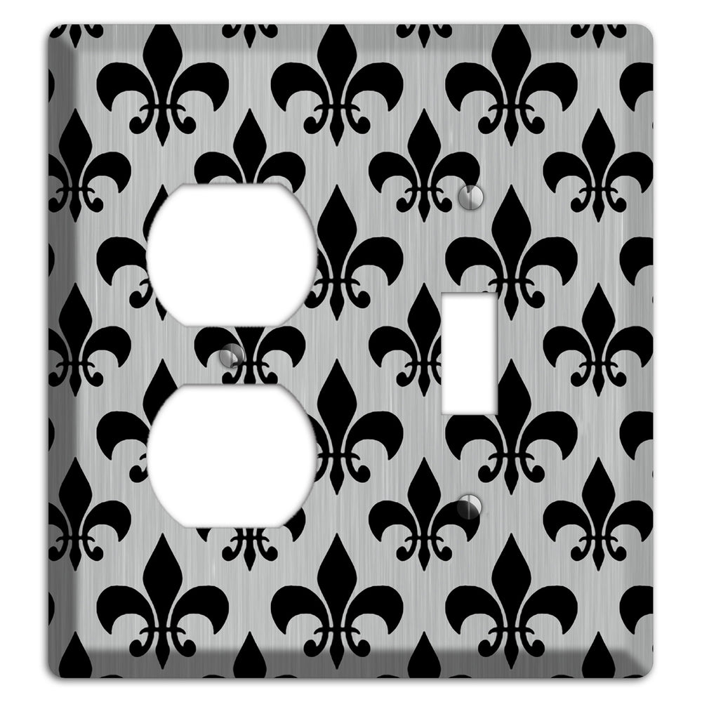 Fleur de Lis Stainless Steel Duplex / Toggle Wallplate
